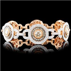 18K Rose Gold 7.75ctw Diamond Bracelet