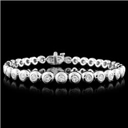 18K White Gold 2.71ctw Diamond Bracelet