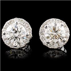 14K Gold 1.13ctw Diamond Earrings