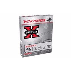 20 BOXES Win XB413000 Super X Buckshot 410 ga 3" 5 Pellets 000 Buck Shot (100 ROUNDS) .020892016415