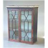 Image 1 : A George III display cabinet, enclosed by a pair of astragal glazed fruitwood doors, 2ft.10ins....