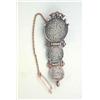 Image 1 : A gold mounted watch fob set three graduated silver coins....