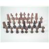 Image 1 : An unusual German carved wood political chess set, c.1940's carved as Allies and German forces, t...