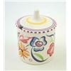 Image 1 : A Poole Pottery cylindrical pot and cover, painted in polychrome, 4ins....
