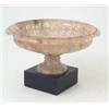Image 1 : A 19th century Derbyshire Felspar urn, of shallow campana form on circular foot and black marble...
