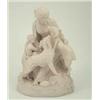 Image 1 : A Victorian parian group, lady seated with child and two dogs, one tail incomplete, leg cracked,...