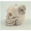 Image 1 : A Japanese ivory netsuke carved as a rat on a skull 1.5ins...