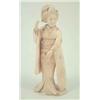 Image 1 : A Japanese ivory okimono carved as a geisha, signed 6.5ins...