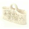Image 1 : A Belleek oval basket, encrusted with flowers and leaves, printed mark in black, 6in....