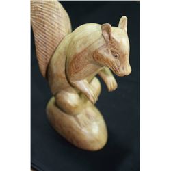 Hand Carved Wooden Squirrel