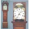 Image 1 : A George IV oak and marquetry inlaid 30 hour longcase clock, the painted arched dial signed Simps...