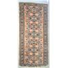 Image 1 : A Persian Hamadan rug, circa 1920, the pink field with a column of floral medallions, 6ft 5ins by...