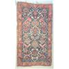 Image 1 : A Kuba Caucasian rug, circa 1900, the blue field with a design of rams horns and foliate medallio...