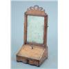 Image 1 : A Victorian Queen Anne design walnut toilet mirror, with bevelled plate over a bureau style base,...