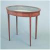 Image 1 : An Edwardian inlaid satinwood bijouterie cabinet on square tapered legs, 2ft.6ins....