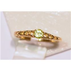 10K YELLOW GOLD PERIDOT CHILDRENS RING