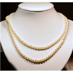 GENUINE PEARL NECKLACE WITH COA