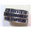 Image 2 : STERLING SILVER SAPPHIRE (3.00 CT) RING WITH COA