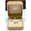 Image 1 : 10K THREE TONE GOLD (1.45G) BUTTERFLY NECKLACE AND EARRING