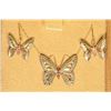 Image 2 : 10K THREE TONE GOLD (1.45G) BUTTERFLY NECKLACE AND EARRING