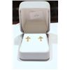 Image 1 : 14K YELLOW GOLD CROSS EARRINGS