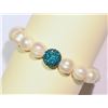 Image 3 : PEARL AND CUBIC ZIRCONIA BRACELET WITH COA