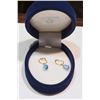 Image 1 : 14K YELLOW GOLD BLUE TOPAZ EARRINGS WITH COA