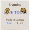 Image 4 : 10K YELLOW GOLD BLUE TOPAZ EARRINGS WITH COA