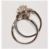Image 3 : 2 PAIRS OF STERLING SILVER CUBIC ZIRCONIA RINGS