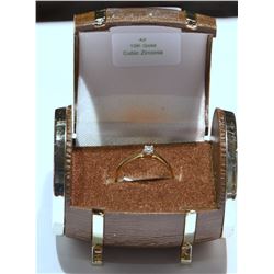 10K YELLOW GOLD CUBIC ZIRCONIA CHILDRENS RING