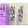 Image 5 : 10K WHITE GOLD TANZANITE EARRINGS