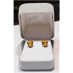 14K YELLOW GOLD CITRINE EARRINGS