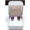 Image 1 : 14K YELLOW GOLD AMETHYST EARRINGS WITH COA