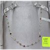Image 1 : STERLING SILVER GEMSTONE NECKLACE