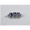 Image 1 : STERLING SILVER TANZANITE & DIAMOND RING