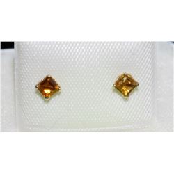 14K GOLD CITRINE EARRINGS
