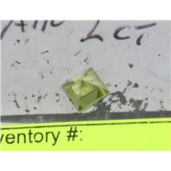 PAIR OF 2 PERIDOT LOOSE STONES 2CT COMBINED WT