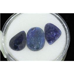 NATURAL BLUE SAPPHIRE - 3 PIECES 36CT
