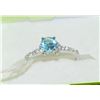 Image 1 : .925 SILVER NATURAL BLUE TOPAZ RING - SIZE 9