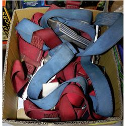 BOX OF TWO SAFETY HARNESSES AND LANYARD