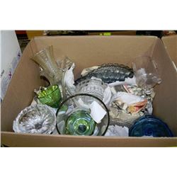BOX OF ASSORTED DISHWARE