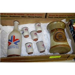 1978 COMMONWEALTH DECANTER & CUPS WITH 1986