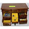 Image 1 : MUSICAL WOODEN JEWELERY BOX WITH CONTENTS