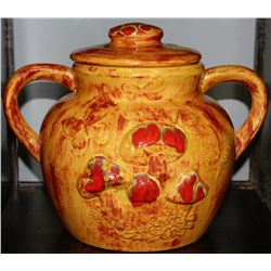 LARGE VINTAGE MUSHROOM HARVEST BEAN POT