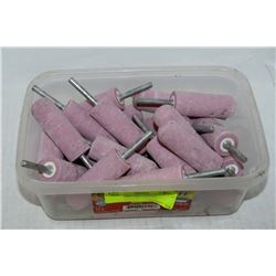 BOX OF GRINDING STONES