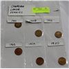 Image 1 : LOT OF 6 CANADIAN LARGE PENNIES 1901-1920