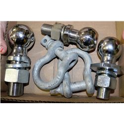 BOX W/3 NEW TRAILER BALL HITCHES