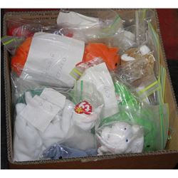 BOX W/OVER 30 ESTATE TY BEANIES COLLECTIBLES -