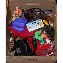 BOX OF ASSORTED PET SUPPLIES