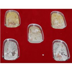 ELECTROPLATED YEAR OF THE RABBIT COIN SET